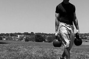 Farmer's walk 2 x 70lbs.